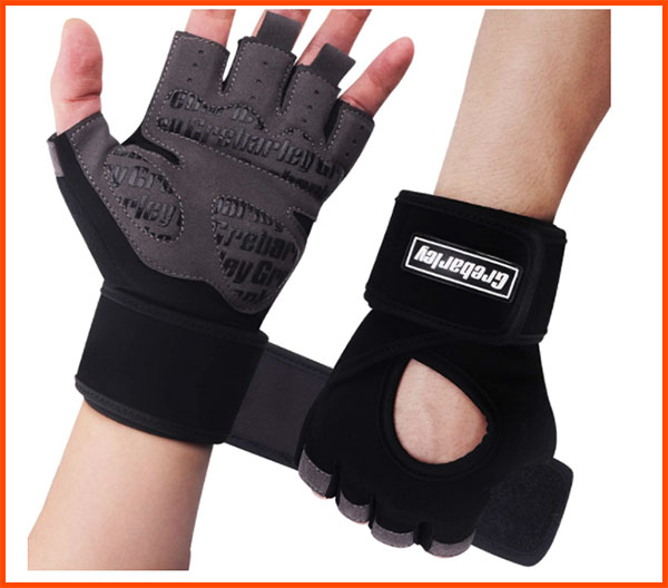 Grebarley Workout Gloves Full Palm Protection & Extra Grip for Pull ups